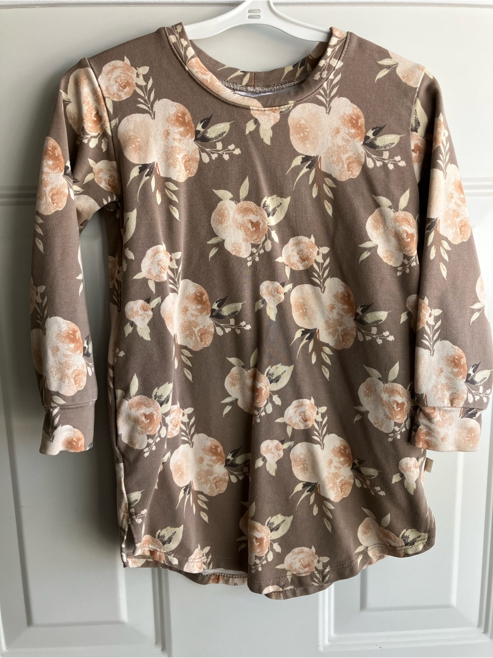 Jax & Lennon floral sweater tunic neutral 2T 3T